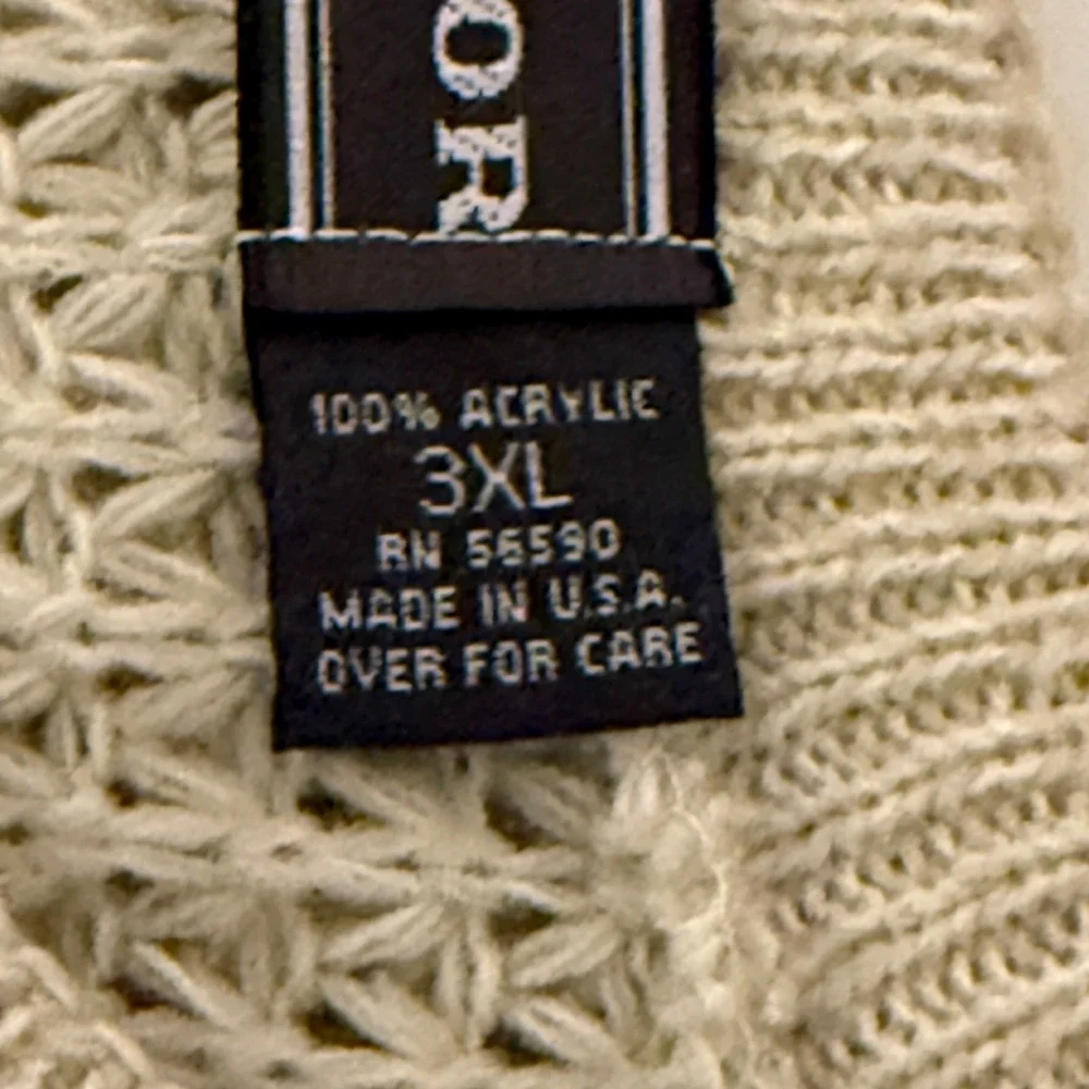 David Taylor Sweater Sz 3XL Chunky Waffle Knit Cozy Gorpcore Dadcore‎